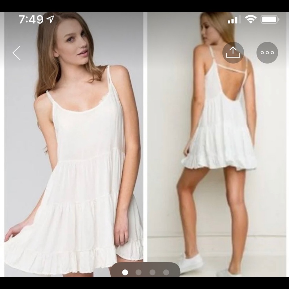White Jada brandy Melville forever21 dupe dress